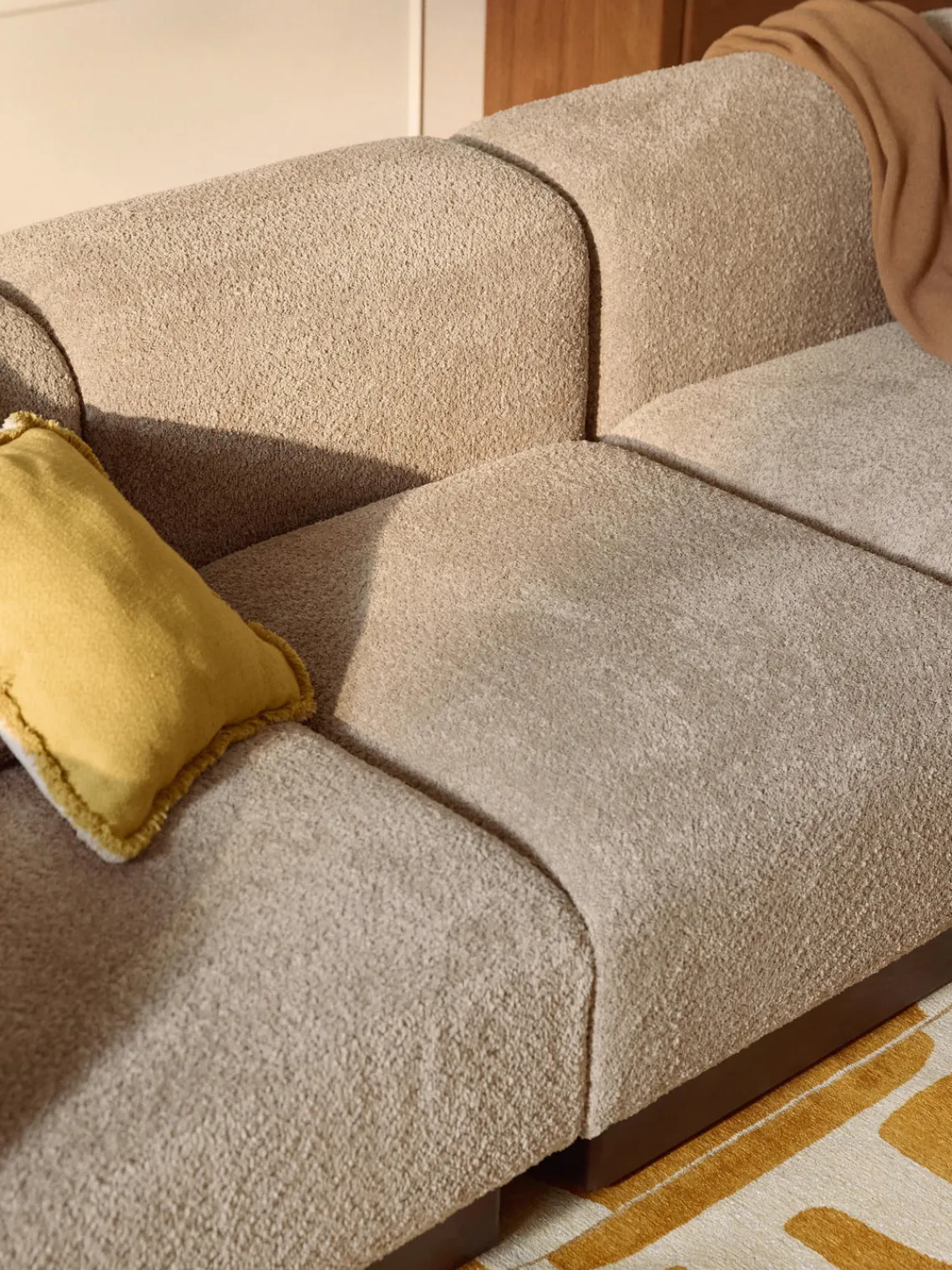 Best Módulo central sofá de borreguillo bouclé Natalie Sofás