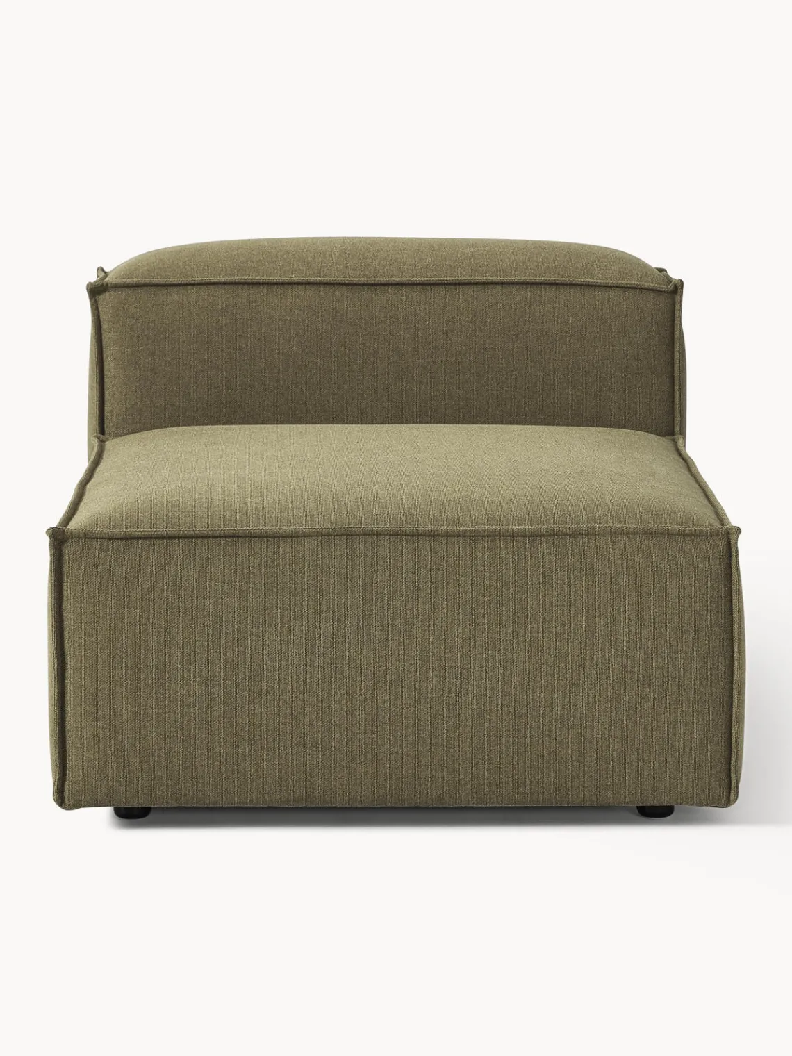 Sofás>Westwing Collection Módulo central sofá Lennon Tejido verde oliva