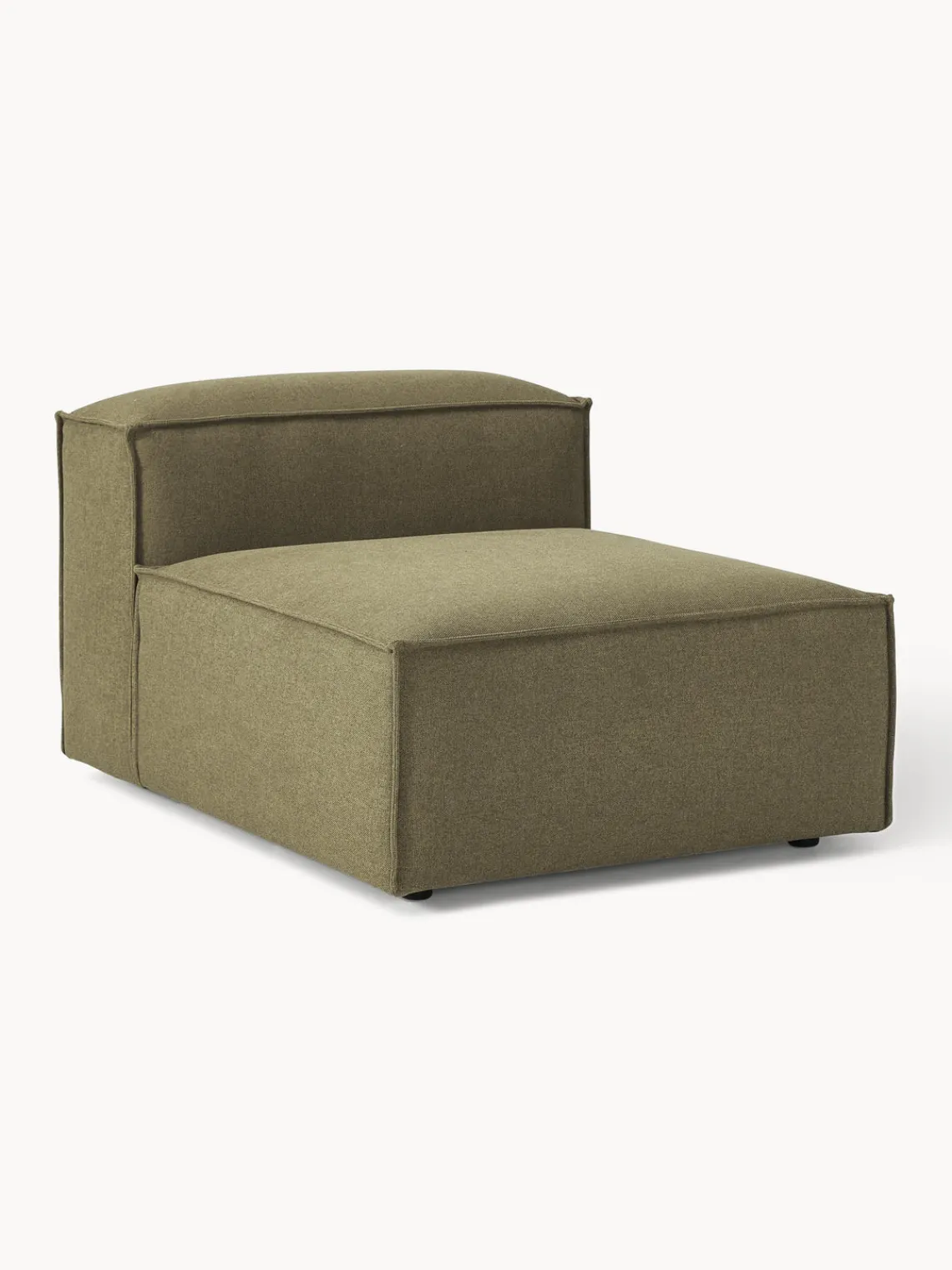 Sofás>Westwing Collection Módulo central sofá Lennon Tejido verde oliva