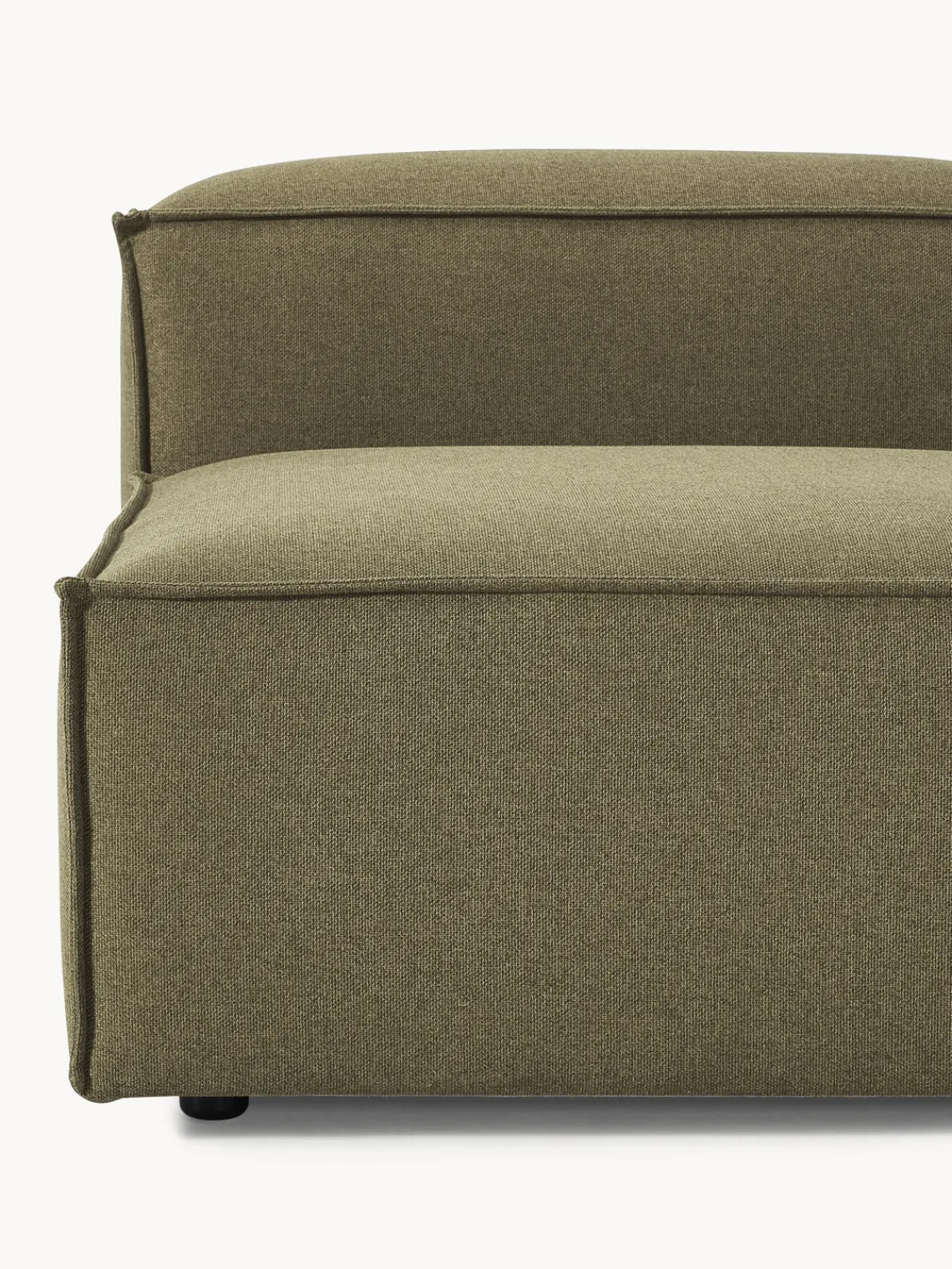 Sofás>Westwing Collection Módulo central sofá Lennon Tejido verde oliva