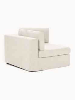 Sofás></noscript>Westwing Collection Módulo de esquina con tapizado desenfundable Russell Tejido beige claro jaspeado