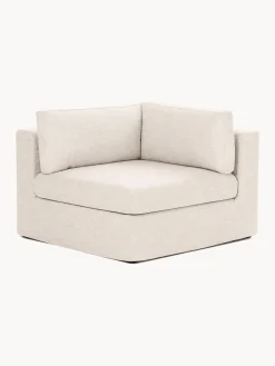 Sofás></noscript>Westwing Collection Módulo de esquina con tapizado desenfundable Russell Tejido beige claro jaspeado