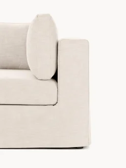 Sofás></noscript>Westwing Collection Módulo de esquina con tapizado desenfundable Russell Tejido beige claro jaspeado