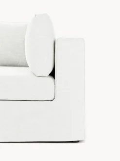 Sofás></noscript>Westwing Collection Módulo de esquina con tapizado desenfundable Russell Tejido blanco Off White jaspeado