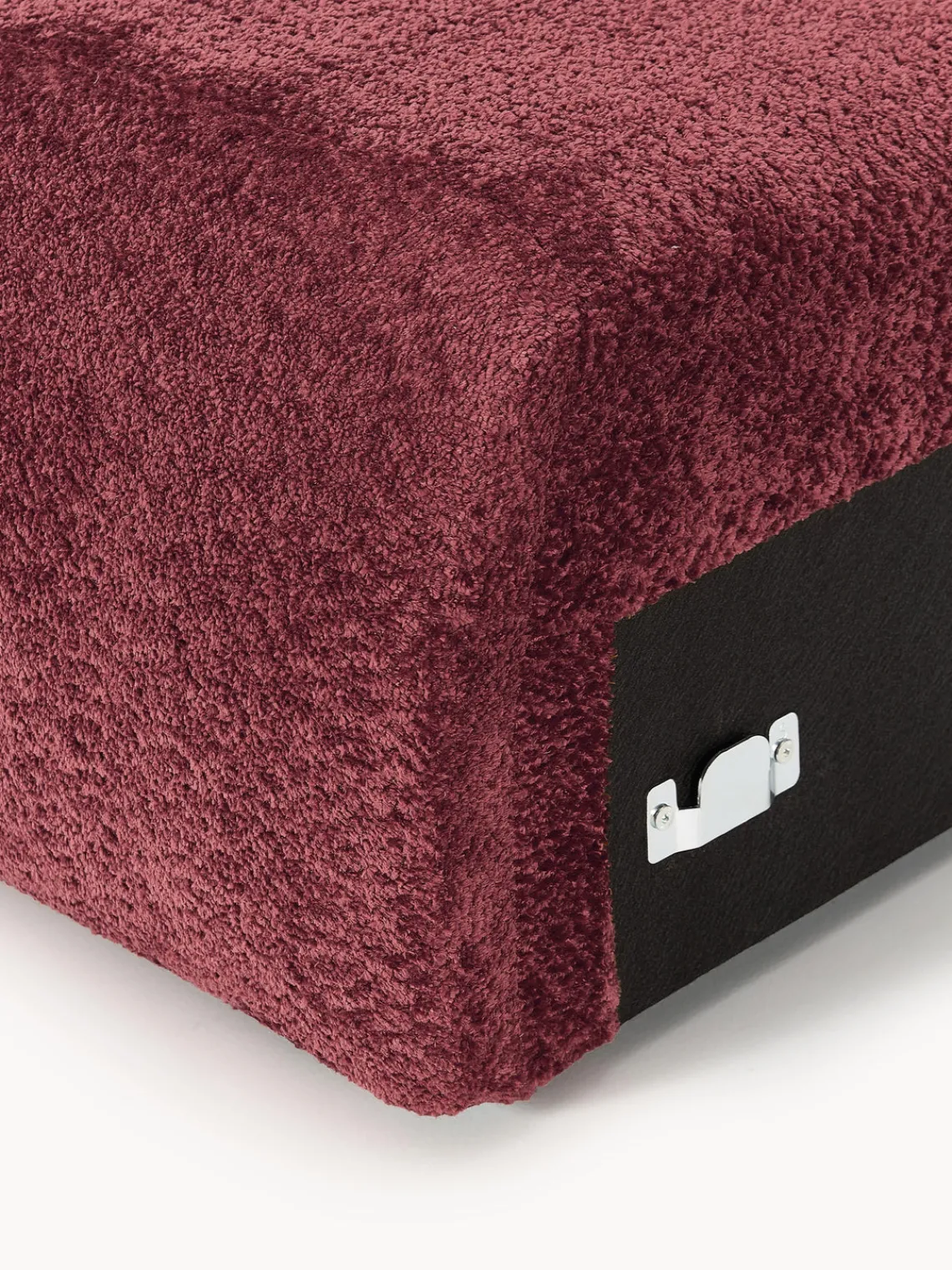 Sofás>Westwing Collection Módulo de esquina de borreguillo bouclé Wolke Borreguillo bouclé rojo vino