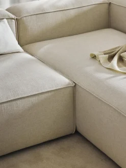 Sofás></noscript>Westwing Collection Módulo de esquina de mezcla de lino Lennon Mezcla de lino beige