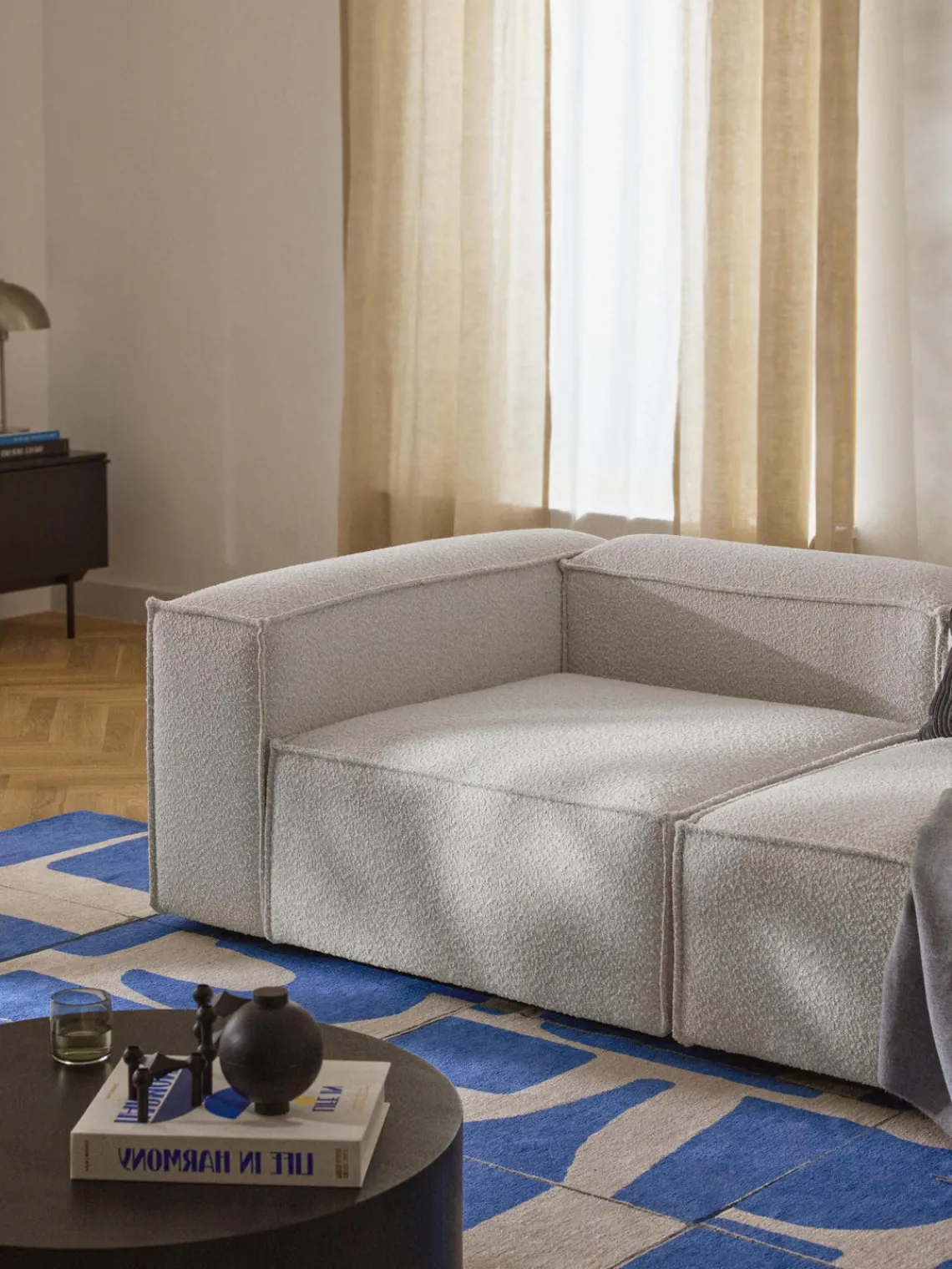 Best Módulo de esquina en tejido bouclé Lennon Sofás