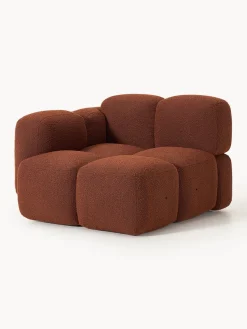 Sofás></noscript>Westwing Collection Módulo de esquina en tejido bouclé Tayla Bouclé terracota