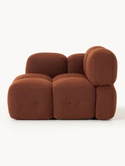 Sofás></noscript>Westwing Collection Módulo de esquina en tejido bouclé Tayla Bouclé terracota