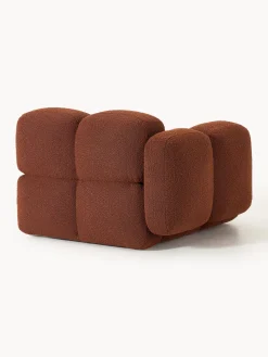 Sofás></noscript>Westwing Collection Módulo de esquina en tejido bouclé Tayla Bouclé terracota