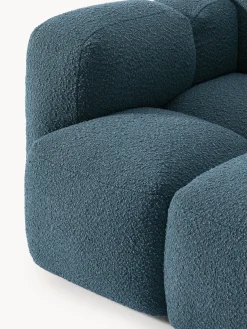 Sofás></noscript>Westwing Collection Módulo de esquina en tejido bouclé Tayla Bouclé gris azulado