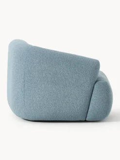 Sofás></noscript>Westwing Collection Módulo de esquina en tejido bouclé Sofia Bouclé azul