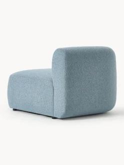 Sofás></noscript>Westwing Collection Módulo de esquina en tejido bouclé Sofia Bouclé azul