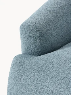 Sofás></noscript>Westwing Collection Módulo de esquina en tejido bouclé Sofia Bouclé azul