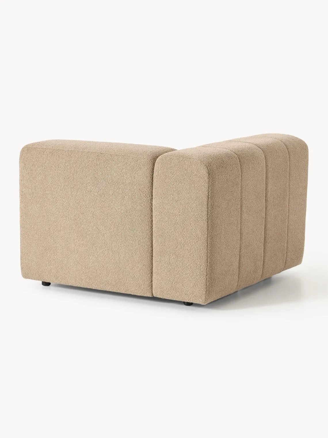 Sofás>Westwing Collection Módulo de esquina en tejido bouclé Lena Bouclé beige