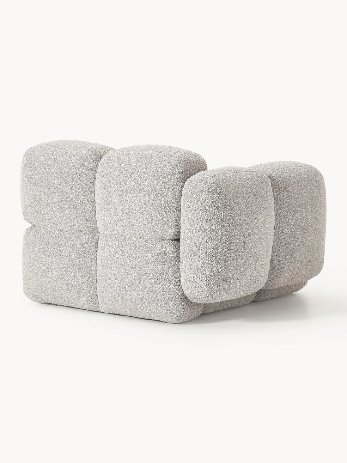 Sofás>Westwing Collection Módulo de esquina en tejido bouclé Tayla Bouclé taupe