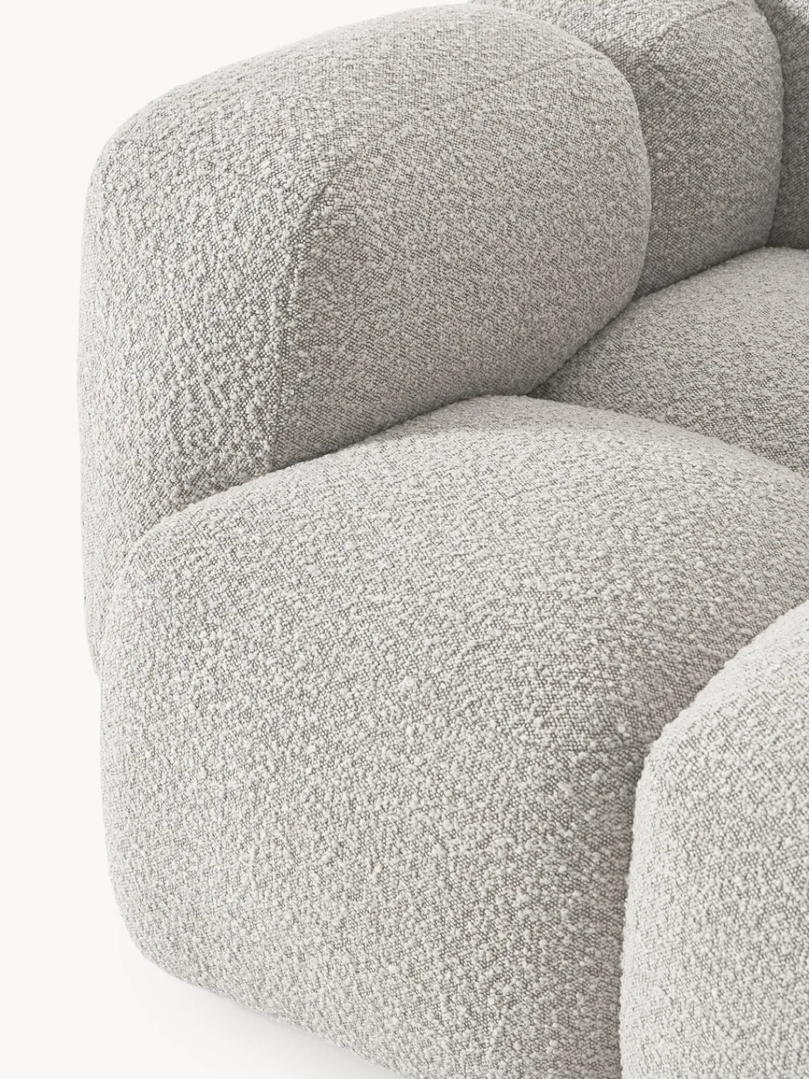 Sofás>Westwing Collection Módulo de esquina en tejido bouclé Tayla Bouclé taupe