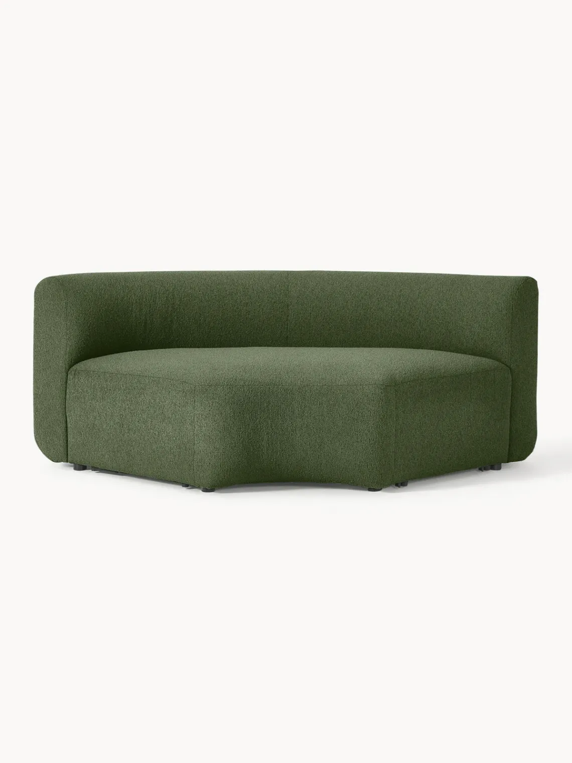 Best Módulo de esquina redondo en tejido bouclé Sofia Sofás