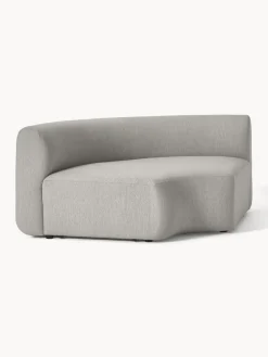 Sofás></noscript>Westwing Collection Módulo de esquina redondo Sofia Tejido grueso gris