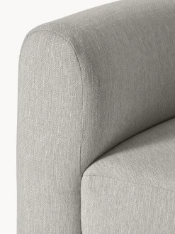 Sofás></noscript>Westwing Collection Módulo de esquina redondo Sofia Tejido grueso gris