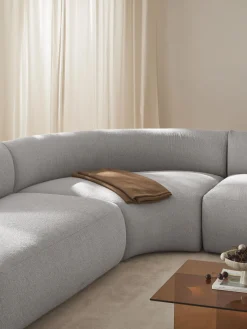 New Módulo de esquina redondo en tejido bouclé Sofia Sofás