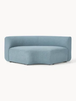 Módulo de esquina redondo en tejido bouclé Sofia Sofás