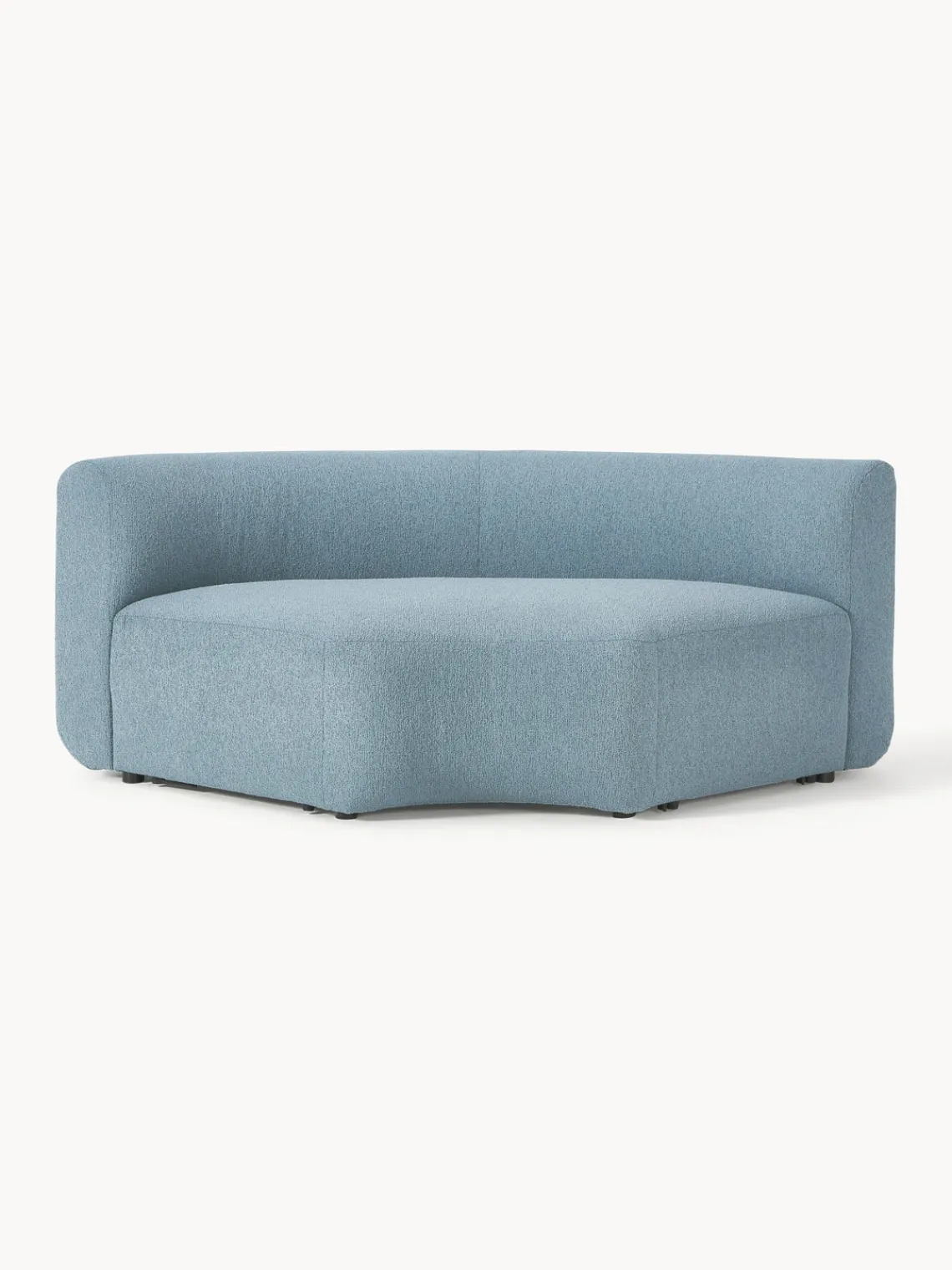 Módulo de esquina redondo en tejido bouclé Sofia Sofás