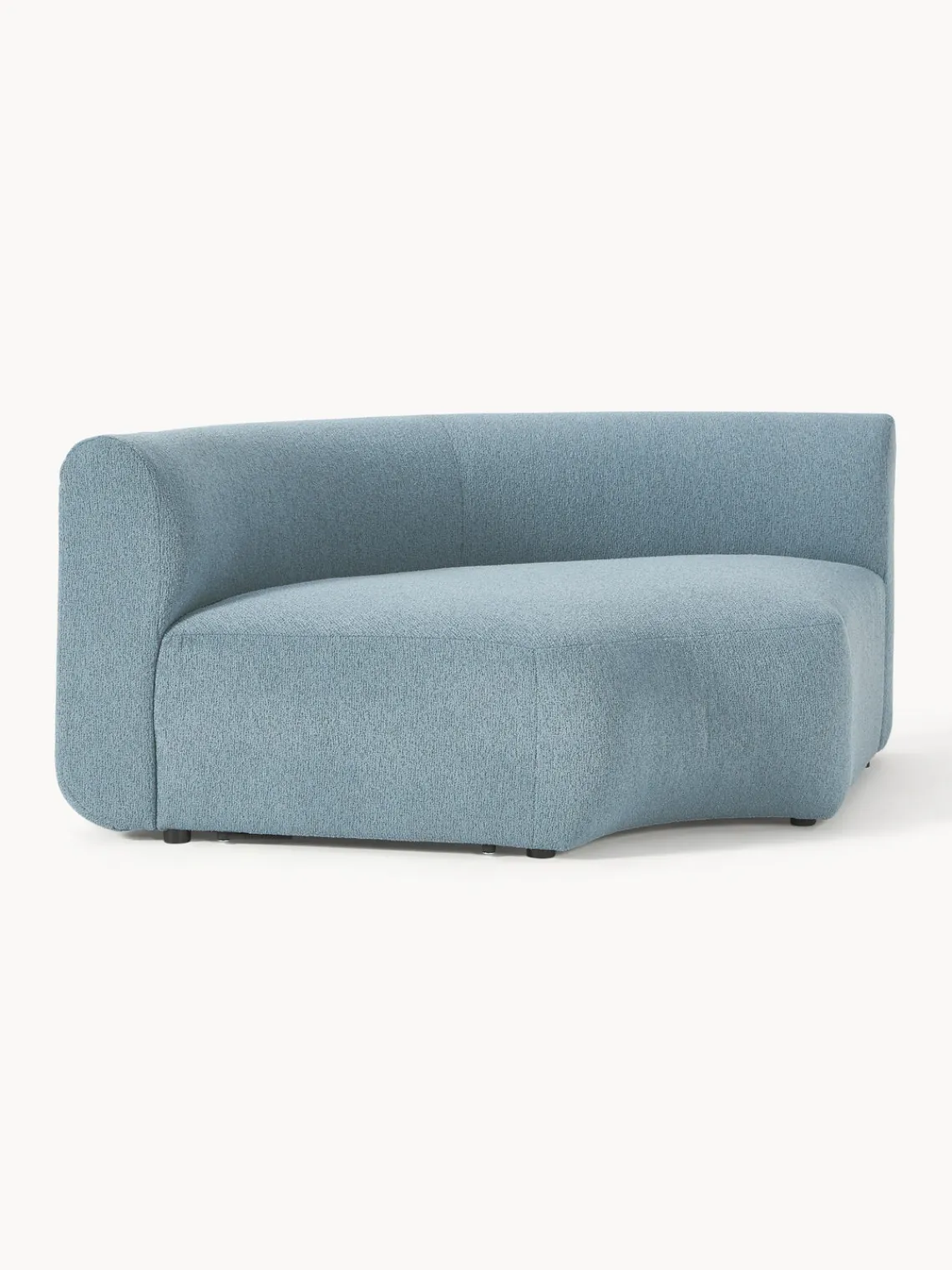 Módulo de esquina redondo en tejido bouclé Sofia Sofás