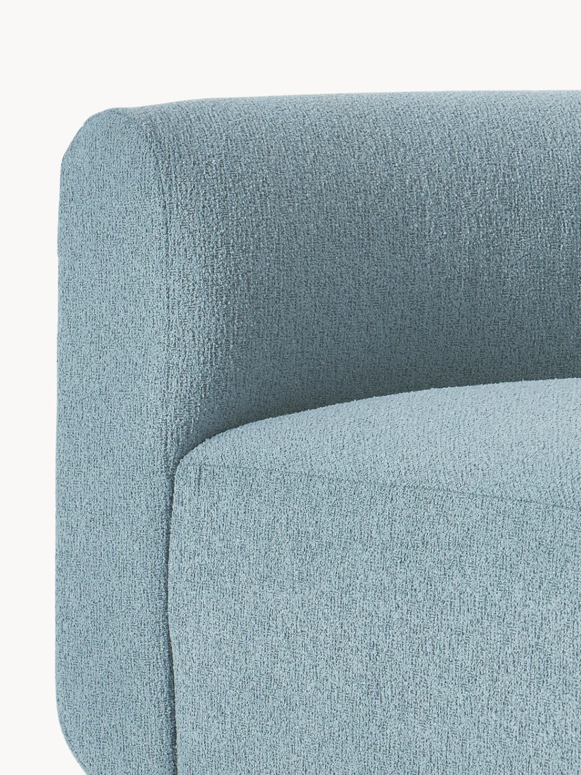 Módulo de esquina redondo en tejido bouclé Sofia Sofás