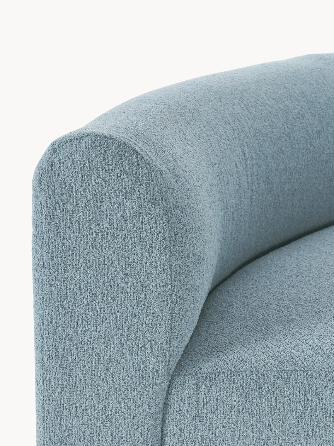 Módulo de esquina redondo en tejido bouclé Sofia Sofás