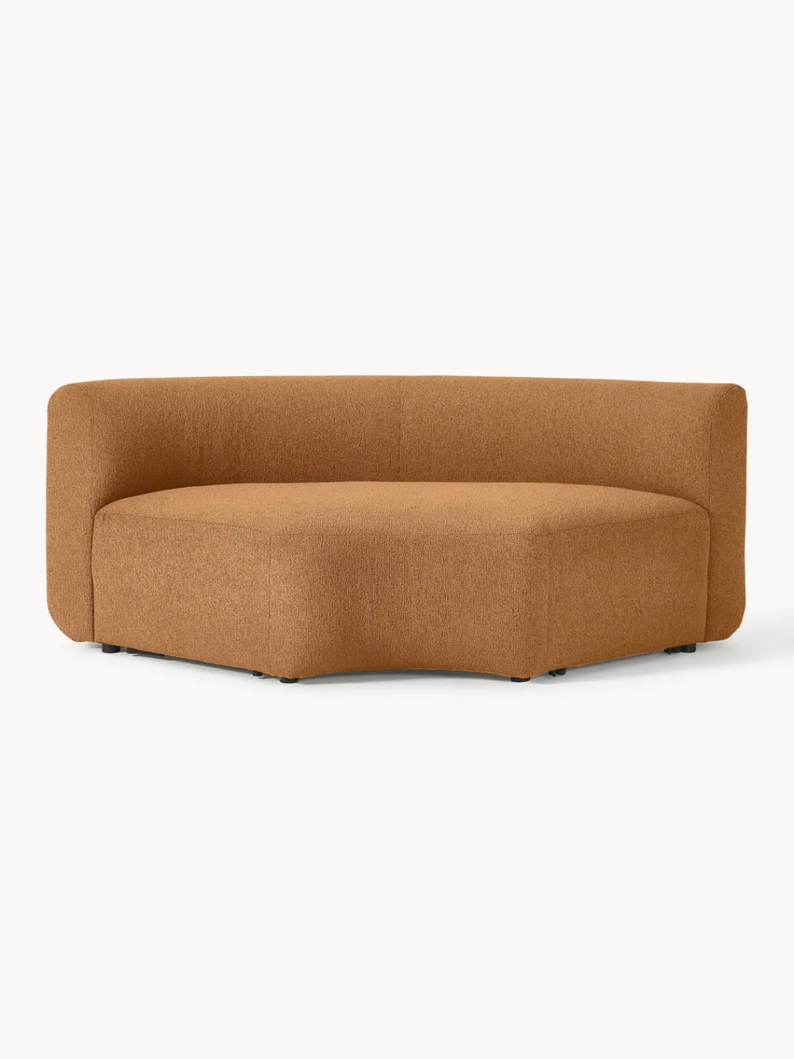 Módulo de esquina redondo en tejido bouclé Sofia Sofás