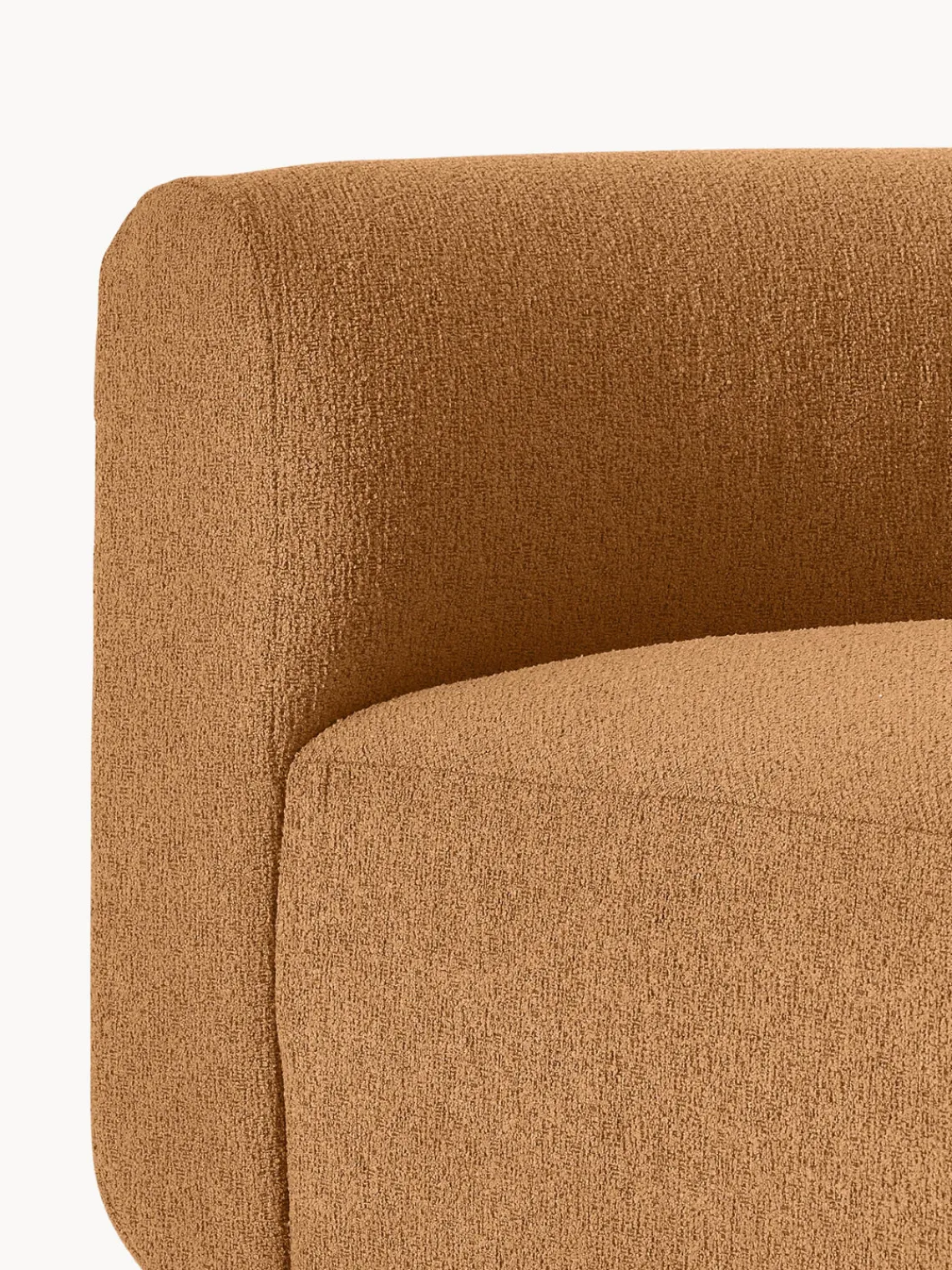 Módulo de esquina redondo en tejido bouclé Sofia Sofás