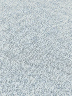 Sofás></noscript>Westwing Collection Módulo de esquina redondo en tejido bouclé Wolke Bouclé azul claro