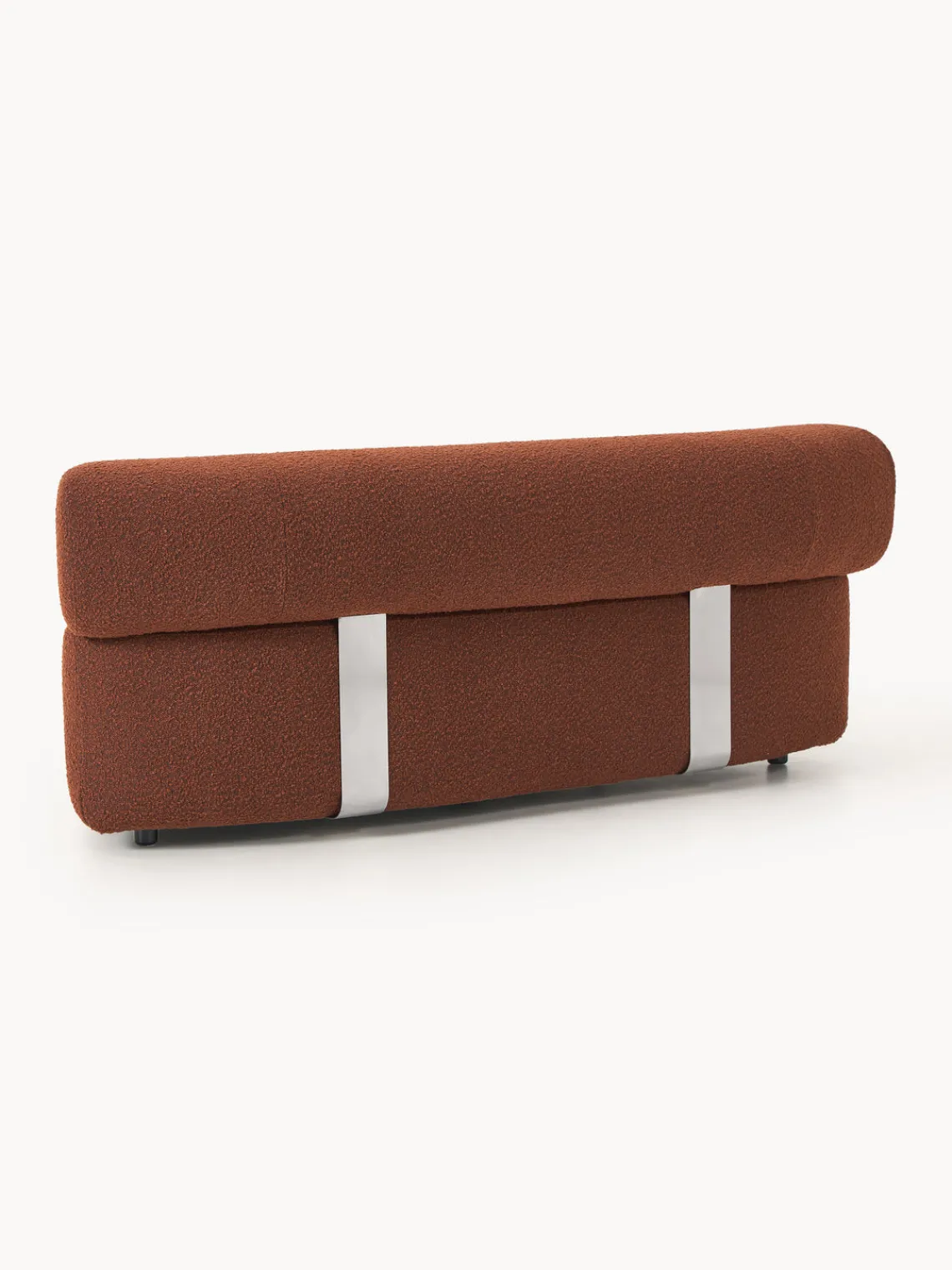 Sofás>Westwing Collection Módulo de esquina redondo en tejido bouclé Anton Bouclé terracota