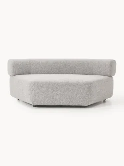 Sofás>Westwing Collection Módulo de esquina redondo en tejido bouclé Anton Bouclé taupe