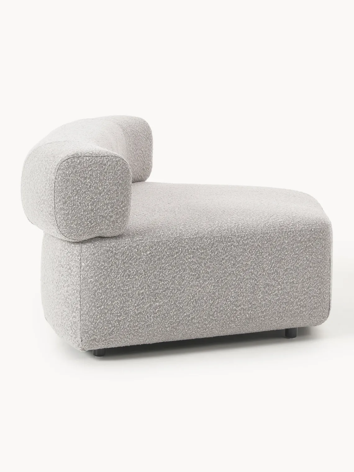 Sofás>Westwing Collection Módulo de esquina redondo en tejido bouclé Anton Bouclé taupe