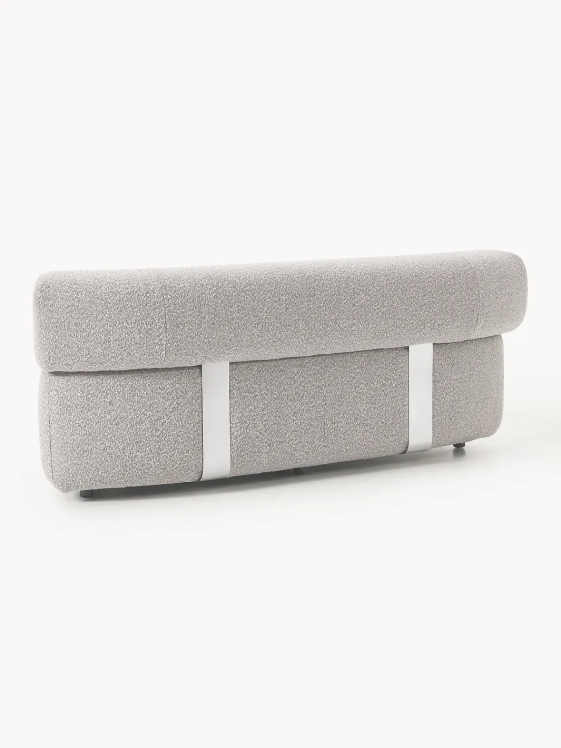 Sofás>Westwing Collection Módulo de esquina redondo en tejido bouclé Anton Bouclé taupe