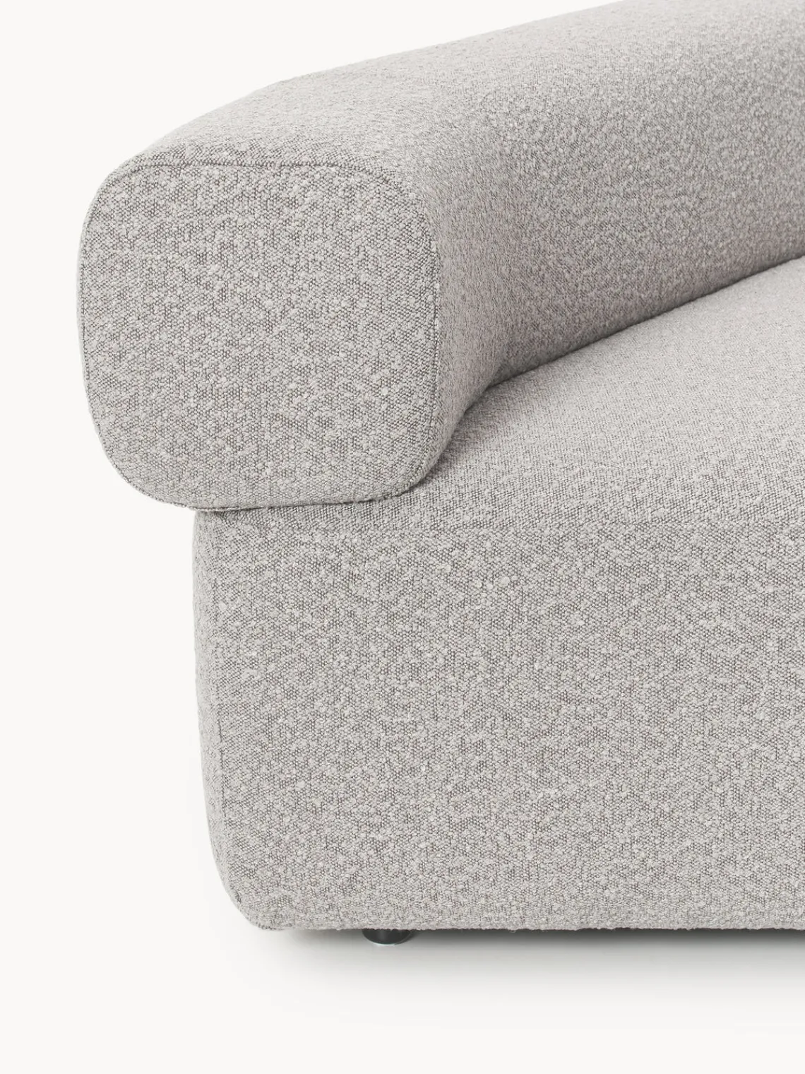 Sofás>Westwing Collection Módulo de esquina redondo en tejido bouclé Anton Bouclé taupe