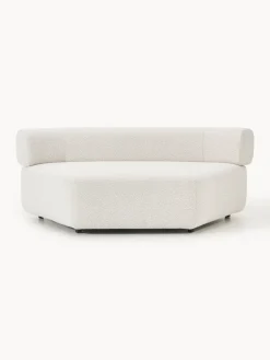 Módulo de esquina redondo en tejido bouclé Anton Sofás