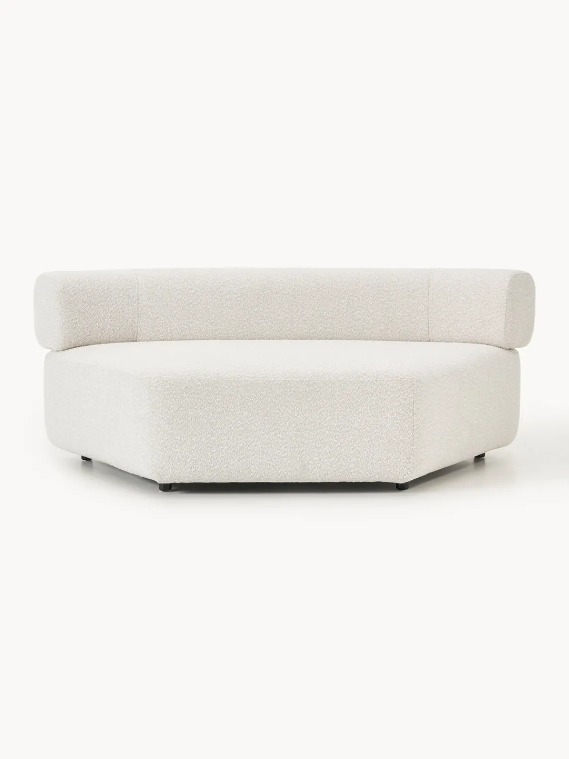 Módulo de esquina redondo en tejido bouclé Anton Sofás