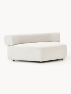 Módulo de esquina redondo en tejido bouclé Anton Sofás