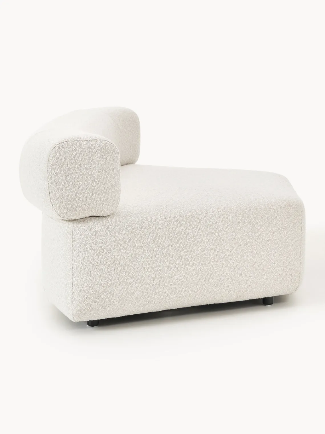 Módulo de esquina redondo en tejido bouclé Anton Sofás