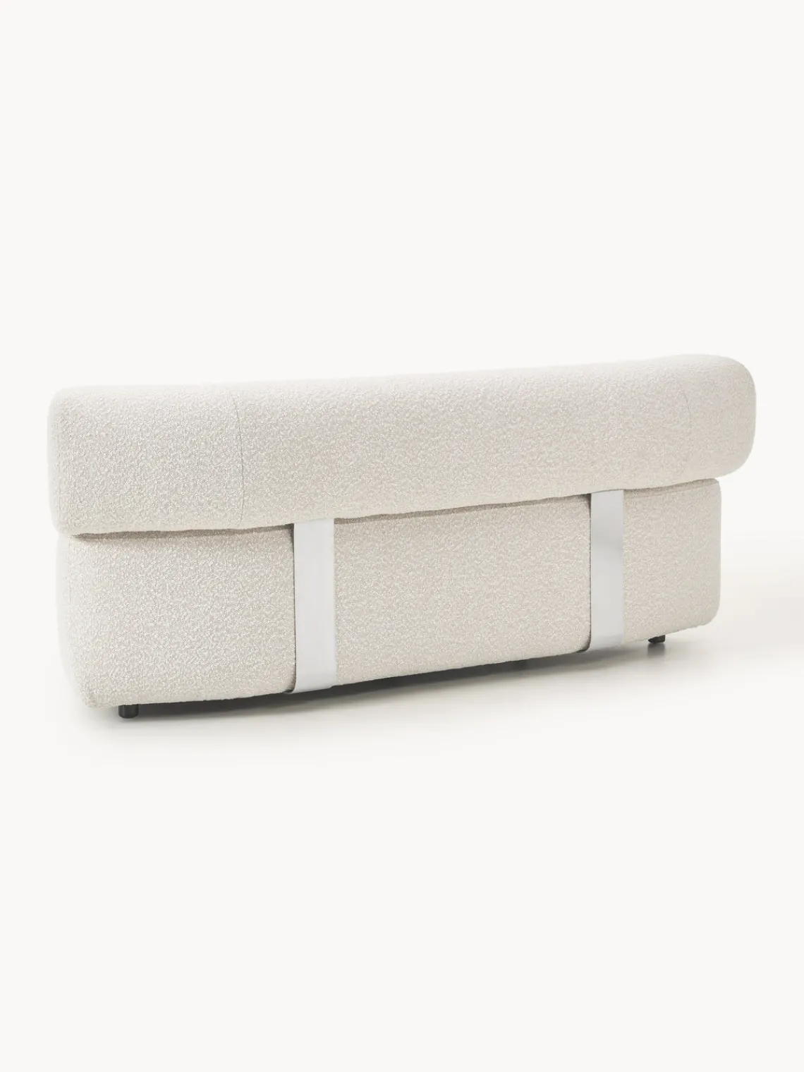 Módulo de esquina redondo en tejido bouclé Anton Sofás