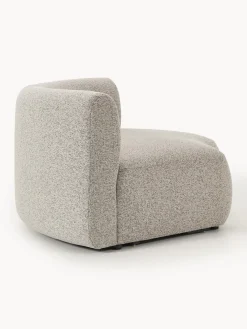 Sofás></noscript>Westwing Collection Módulo de esquina redondo en tejido bouclé Sofia Bouclé jaspeado, beige