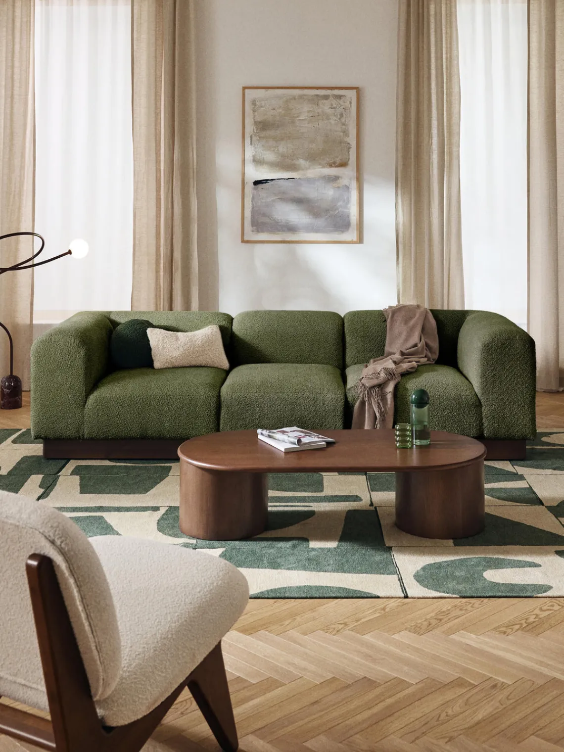 New Módulo de esquina sofá de borreguillo bouclé Natalie Sofás