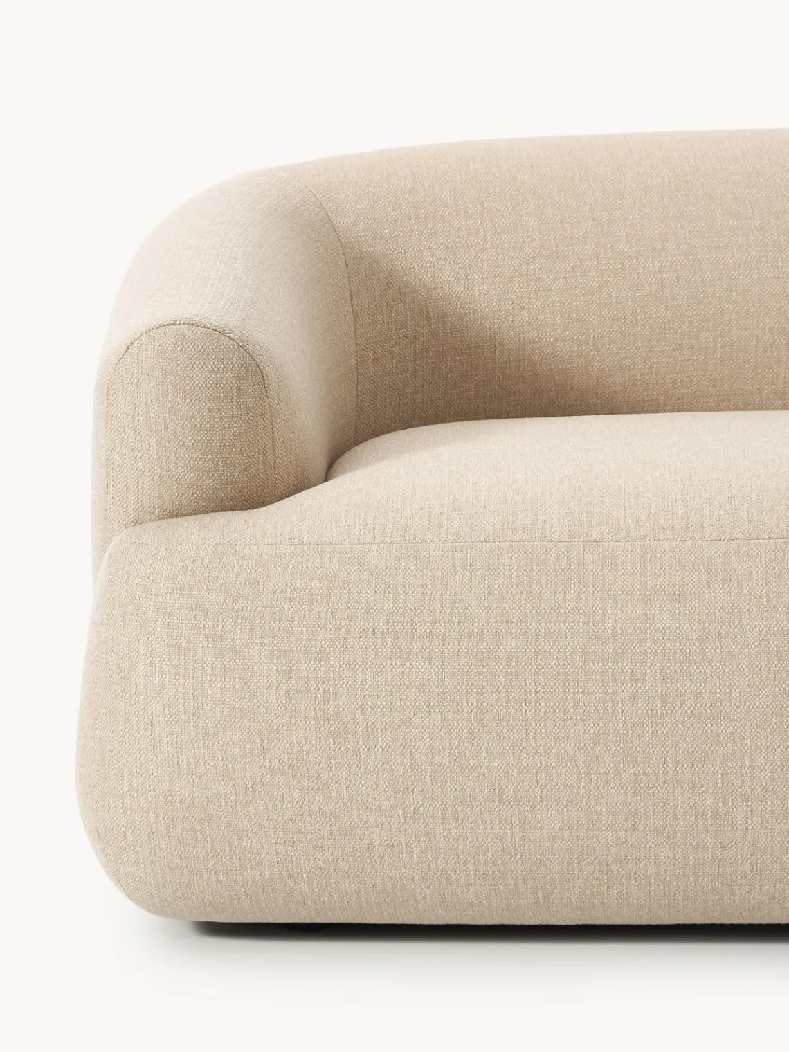 Sofás>Westwing Collection Módulo de esquina Sofia Tejido grueso beige claro