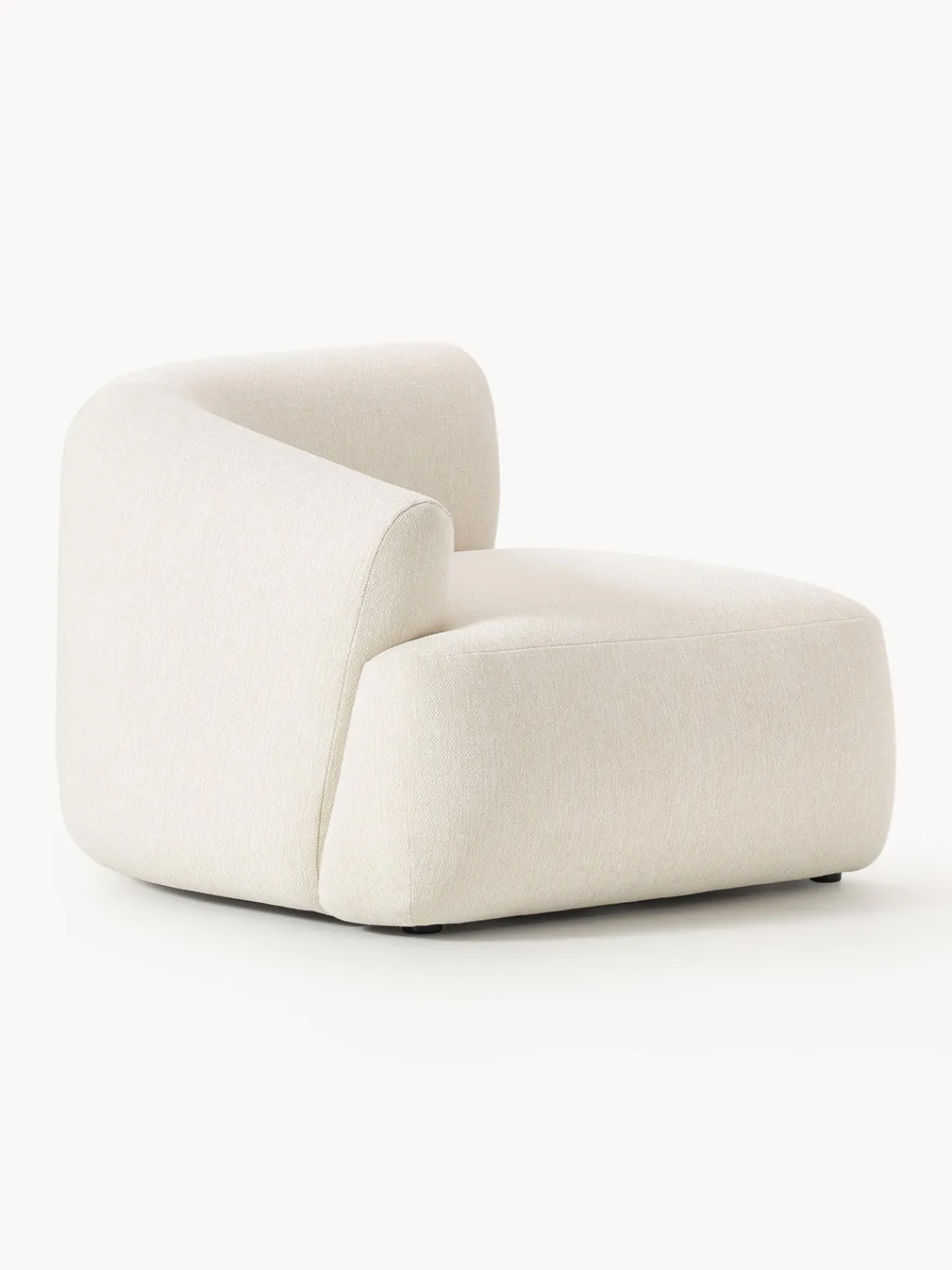 Sofás>Westwing Collection Módulo de esquina Sofia Tejido grueso blanco crema