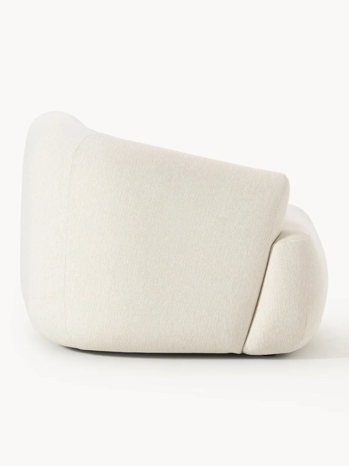 Sofás>Westwing Collection Módulo de esquina Sofia Tejido grueso blanco crema