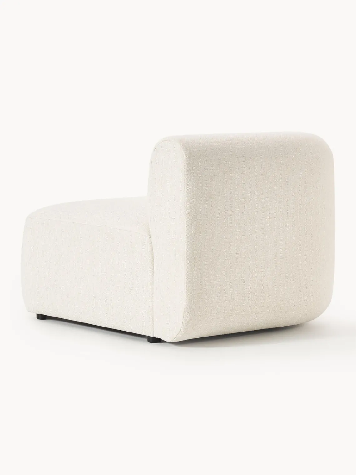 Sofás>Westwing Collection Módulo de esquina Sofia Tejido grueso blanco crema