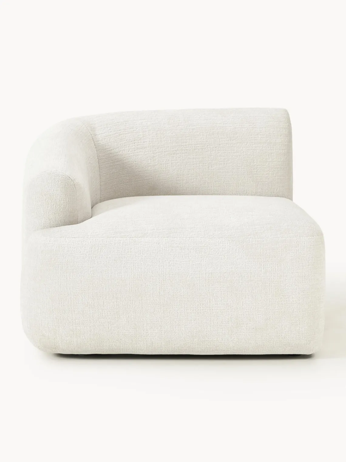 Sofás>Westwing Collection Módulo de esquina Sofia Terciopelo blanco Off White